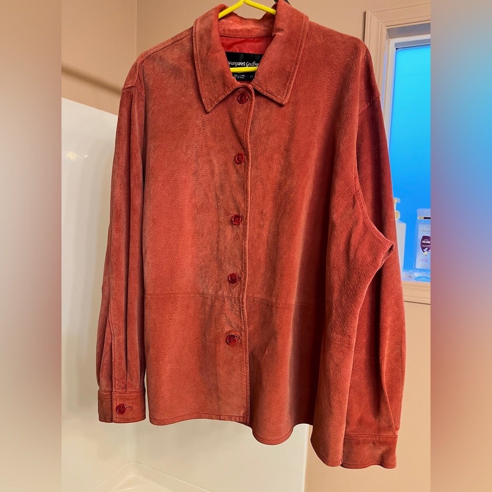 Size 3x Vintage Suede Red Leather Jacket